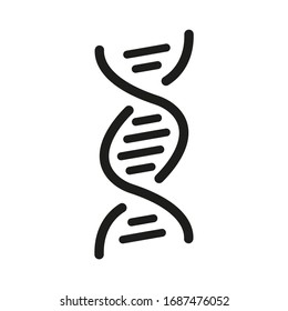 Dna line icon. Vector illustration