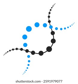 DNA line icon vector isolated. DNA, helix shape. Concept of science and biology. Human molecule.