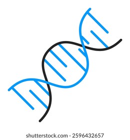DNA line icon vector isolated. DNA, helix shape. Concept of science and biology. Human molecule.