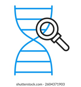 DNA line icon vector isolated. DNA, helix shape. Concept of science and biology. Human molecule.