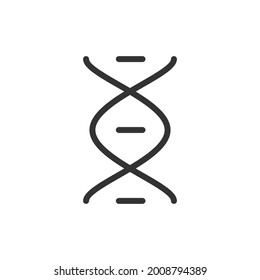 DNA line icon. Web symbol for web and apps. Sign design in outline style. DNA stroke object.