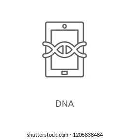Dna linear icon. Dna concept stroke symbol design. Thin graphic elements vector illustration, outline pattern on a white background, eps 10.