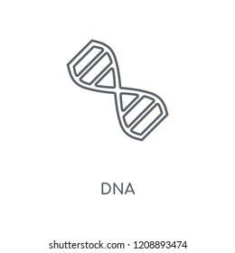 Dna linear icon. Dna concept stroke symbol design. Thin graphic elements vector illustration, outline pattern on a white background, eps 10.