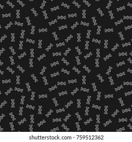 DNA linear vector dark seamless pattern or background
