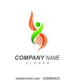DNA logo with the appearance of people
