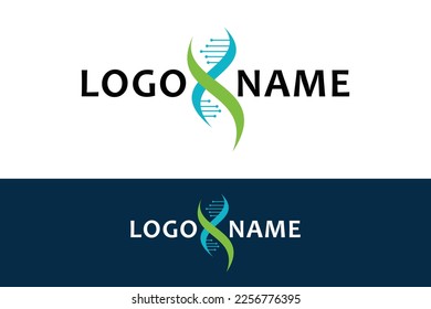 DNA logo concept. Very suitable for symbol, logo, company name, brand name, personal name, icon and many more.