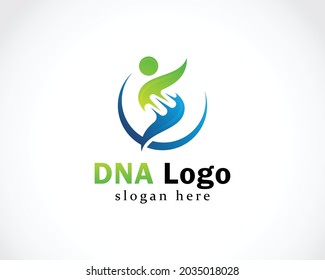 logotipo de ADN solución creativa símbolo de signo de salud clínica concepto de revisión de hospital