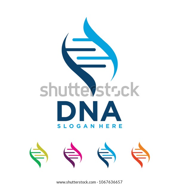 Dna Logo Design Stock Vector Royalty Free