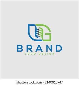  Dna logo design concept creative logo Creative Initials Letters (DG)