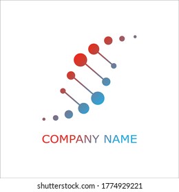 DNA logo design illustration template