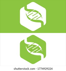 DNA logo design illustration template