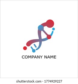 plantilla de ilustración de diseño de logotipo de ADN