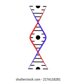 DNA logo design for medicine, business, company.