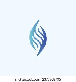 DNA logo design technology illustration vector template	