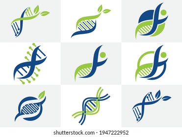 DNA logo design template. Icon for science technology