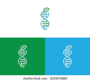 DNA logo design template icon for science technology