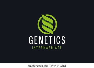 DNA logo design template icon for science technology
