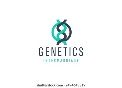 DNA logo design template icon for science technology