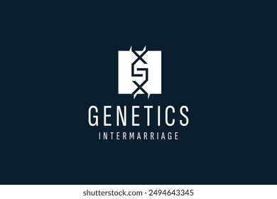 DNA logo design template icon for science technology