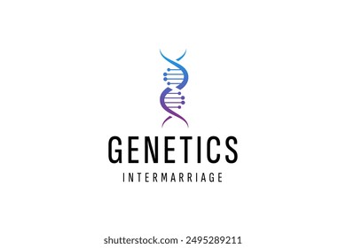 DNA logo design template icon for science technology