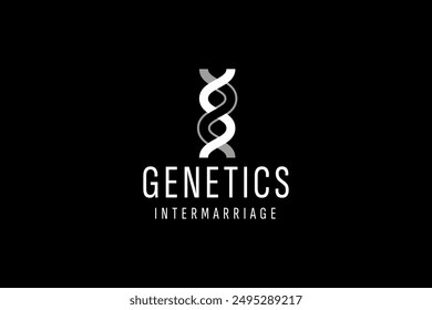 DNA logo design template icon for science technology