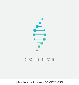 DNA logo design template.icon for science technology