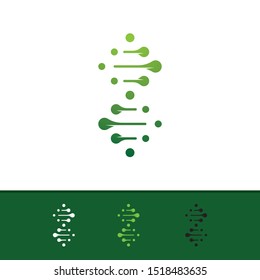 DNA logo design template.icon for science technology.genetic symbol