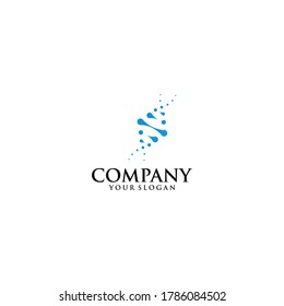 DNA logo design template.icon for science technology