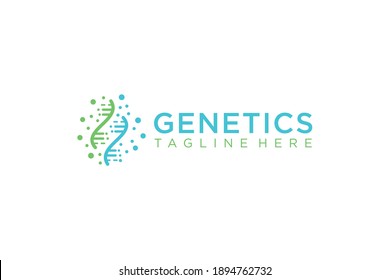 DNA Logo Design Template.icon For Science Technology