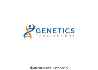 Plantilla de diseño de logotipo de ADN.icono para tecnología científica