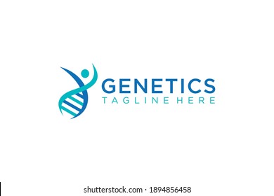 DNA logo design template.icon for science technology