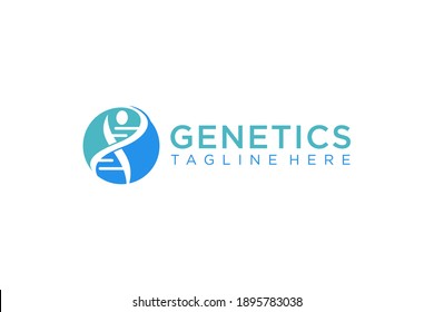 DNA logo design template.icon for science technology