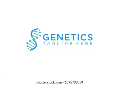 DNA logo design template.icon for science technology