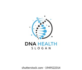 DNA logo design template.icon for science technology