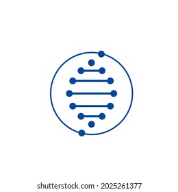 DNA logo design template.icon for science technology