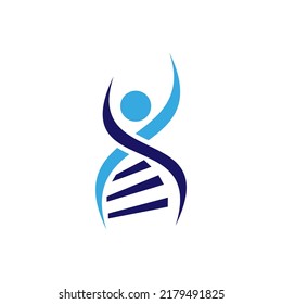 Design-Vorlage für das DNA-Logo.Icon für die Wissenschaftstechnologie