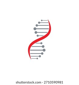 DNA Logo Design template.icon für Wissenschaftstechnologie, Vektorgrafik