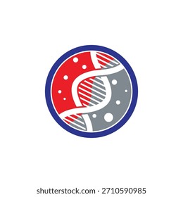 DNA logo design template.icon for science technology, vector illustration