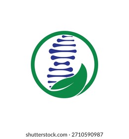 PLANTILLA del diseño del logotipo del ADN. icono para la tecnología de la ciencia, Ilustración vectorial