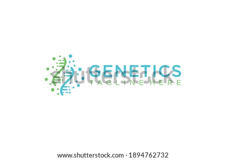DNA logo design template.icon for science technology