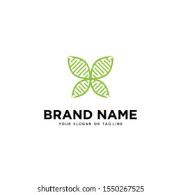 DNA logo design vector template that is good for the health industry