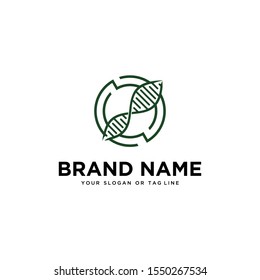 DNA logo design vector template that is good for the health industry