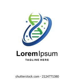 DNA logo design vector template