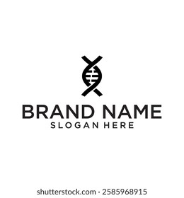 DNA logo design vector,editable eps 10