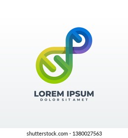 DNA logo designs concept, Gen logo designs template