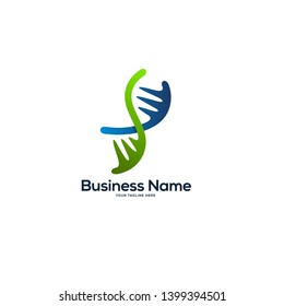 DNA logo designs concept, science and medicine creative symbol, DNA logo design
