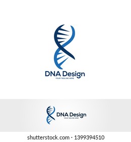 DNA logo designs concept, science and medicine creative symbol, DNA logo design