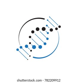 DNA logo, gen logo designs template