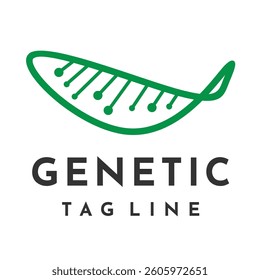 DNA Logo. Genetic Logo Illustration Sains. Visum Technolgy DNA Laboratory