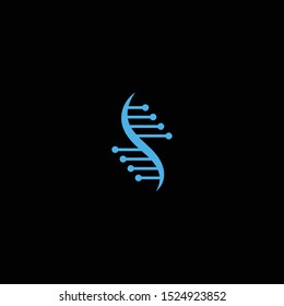 DNA Logo Icon Design Template. Helix, Genetic, Bio, Modern Vector Illustration